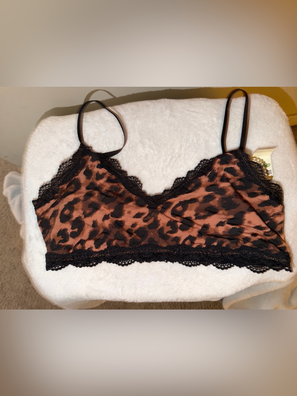 Aerie Leopard-Print Lace Bikini Briefs - Brown & Black
